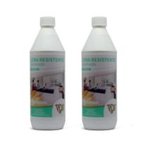 Kit 2 Cera Resistente Para Pisos De Madeira Acetinada 1L W&W