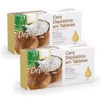 Kit 2 Ceras Depilatória Quente Em Tabletes 1 KG Depilflax