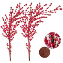 Kit 2 Cerejeira Curva Arvore Artificial Pessegueira Sem Vaso Decoração Kit 2 Cerejeira Curva Arvore Artificial Pessegueira Sem Vaso Decoração