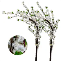 Kit 2 Cerejeiras Galho Curvo Cores Flores Planta Artificial Grande