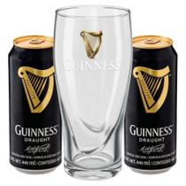 Kit 2 Cerveja Guinness Draught 440ml com Copo Pint 560ml