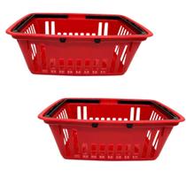 kIT 2 Cesta Cestinha Mercado Supermercado Reforçada kIT 2 Cesta Cestinha Mercado Supermercado Reforçada