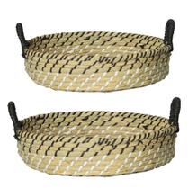 Kit 2 Cesta Redondo Seagrass Natural 38Cm E 30Cm Kit 2 Cesta Redondo Seagrass Natural 38Cm E 30Cm