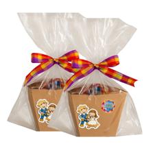 Kit 2 Cestas Cachepot com 17 Doces Festa Junina São João