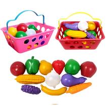 Kit 2 Cestas Compras com 24 Verduras Legumes Frutas Infantil