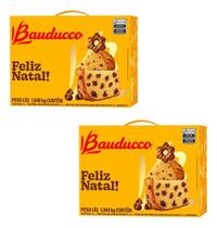 Kit 2 Cestas De Natal Bauducco Pp - 3 Itens