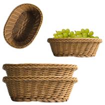 Kit 2 Cestas Redonda Trançada Pão Frutas Para Servir 23cm Kit 2 Cestas Redonda Trançada Pão Frutas Para Servir 23cm