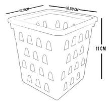 Kit 2 Cesto Cachepot Multiuso Pequeno Quadrado Preto 0690 Uninjet Kit 2 Cesto Cachepot Multiuso Pequeno Quadrado Preto 0690 Uninjet