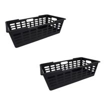 Kit 2 Cesto Decorativo Multiuso Grande Preto 29x15x51CM 25463PM Atenas Arqplast Kit 2 Cesto Decorativo Multiuso Grande Preto 29x15x51CM 25463PM Atenas Arqplast