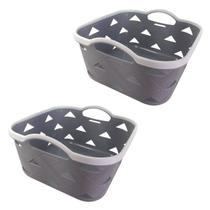 kit 2 Cesto Organizador Caixa objetos Multiuso quadrado 20cm