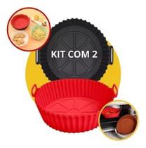 Kit 2 Cestos De Forma De Silicone Airfryer Protetor Forro An