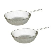 Kit 2 Cestos De Fritura Premium Redondo 32 Cm Fryer Max