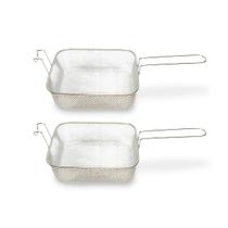 Kit 2 Cestos de Fritura Premium Retangular G 5 Litros Fryer Max