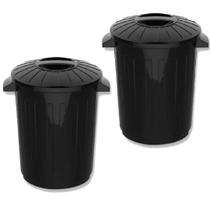 Kit 2 Cestos de Lixo com Tampa 30 Litros Uninjet Organize seu Espaço com Praticidade e Estilo