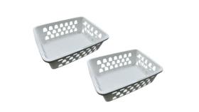 KIT 2 CESTOS ORGANIZADORES 16x12 BRANCO