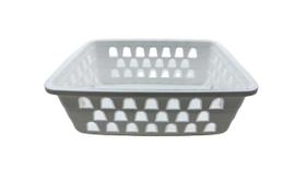 KIT 2 CESTOS ORGANIZADORES BRANCO 20x16
