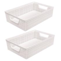 Kit 2 Cestos Organizadores Multiuso Decorativo Juta A5 2 L