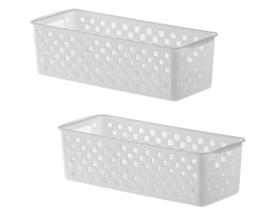Kit 2 cestos organizadores quadratta 27x11x8cm paramount