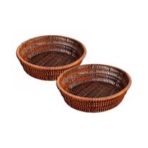 Kit 2 Cestos Pequenos Redondos para Pães Salgados Frutas E Petiscos Kit 2 Cestos Pequenos Redondos para Pães Salgados Frutas E Petiscos