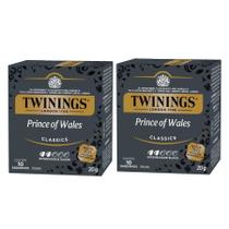 Kit 2 Cha Twinings PRINCE OF WALES Chá Preto 10 Sachês Kit 2 Cha Twinings PRINCE OF WALES Chá Preto 10 Sachês