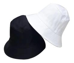 Kit 2 chapéu cata ovo charlie brown pescador preto e branco