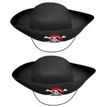 Kit 2 Chapéus Pirata Alma Negra Infantil e Adulto Fantasia Kit 2 Chapéus Pirata Alma Negra Infantil e Adulto Fantasia