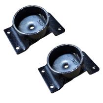 Kit 2 Chapinha Chapa Tubo Inclinada Preto - Mozzelar