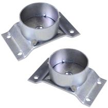 Kit 2 Chapinhas Chapa Elevada com Tubo Fixação Pés Palito Rosca 5/16 Zincada G59