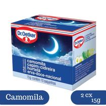 Kit 2 Chás Camomila Capim Cidreira Hortelã Dr. Oetker 15g
