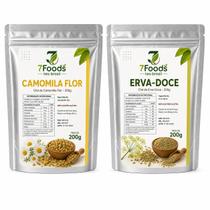Kit 2 Chás Camomila E Ervadoce 7foods 400g 2x200g Kit 2 Chás Camomila E Ervadoce 7foods 400g 2x200g