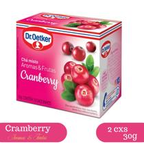 Kit 2 Chás Cranberry Dr. Oetker Aromas Frutas Cx 10g 10 Un