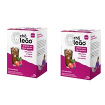 Kit 2 Chás Gelado Leão Preto e Frutas Vermelhas com 10 sachês Kit 2 Chás Gelado Leão Preto e Frutas Vermelhas com 10 sachês