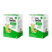 Kit 2 Chás Gelado Leão Verde com Gengibre e Limão com 10 sachês Kit 2 Chás Gelado Leão Verde com Gengibre e Limão com 10 sachês