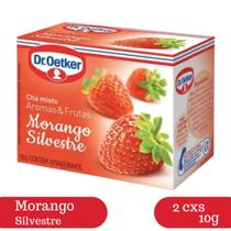 Kit 2 Chás Morango Silvestre Dr Oetker Aromas Frutas Cx 10g