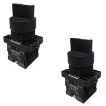 Kit 2 chave lk2-ed53 plastico 3 pos. 2na c/ retorno lukma