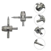 Kit 2 Chave Saca Válvula Extrator Pneu Carro Moto 4x1 Ômega