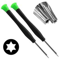 Kit 2 Chave Torx T6 75mm 3mm Em Aço Sem Furo Guia