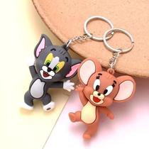 Kit 2 Chaveiro 3D Tom e Jerry Gato e Rato Emborrachado Desenho Animado Personagem