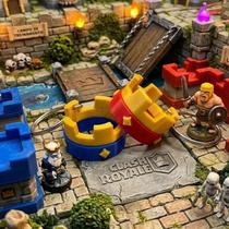 Kit 2 Chaveiros Coroa Clash Royale Azul Vermelho Dourado