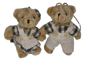 Kit 2 Chaveiros Ursinho De Pelúcia Roupa Xadrez Fofo Urso Kit 2 Chaveiros Ursinho De Pelúcia Roupa Xadrez Fofo Urso