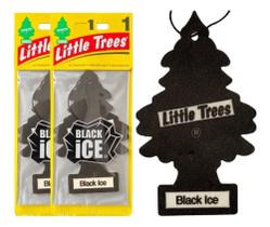Kit 2 Cheirinho Automotivo Little Trees Black Ice Original EUA