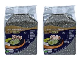 Kit 2 chia em grãos orgânica alto vácuo ecobio 250 g