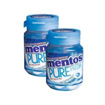 Kit 2 Chiclete Mentos Pure Fresh Sabor Fresh Mint Sem Açúcar 28 Unidades