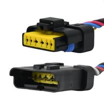 Kit 2 Chicotes 6 Vias Conector Sensor Borboleta Citroen Peugeot Bomba Combustível Macho Fêmea