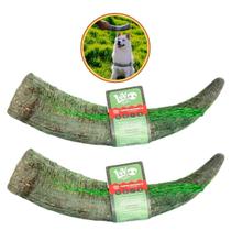 Kit 2 Chifre Bovino Grande Mordedor Natural para Cachorro Luv Petiscos