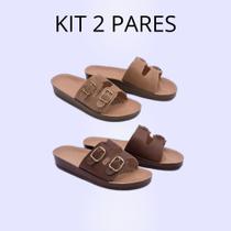 Kit 2 Chinelo Feminino Ortopédico Confortavel Papete Kit 2 Chinelo Feminino Ortopédico Confortavel Papete