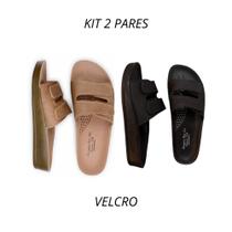 Kit 2 Chinelos Feminino Ortopédico Confortavel Para Dores Esporão