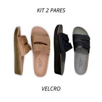 Kit 2 Chinelos Feminino Ortopédico Confortavel Para Dores Esporão