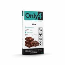 Kit 2 Chocolate 70% Cacau Nibs S/ Lactose Vegano Only4 80G