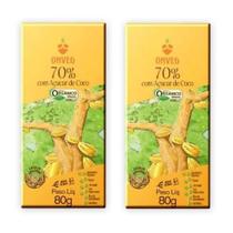 Kit 2 Chocolate 70% Orgânico Barra Vegano Zero Leite Onveg